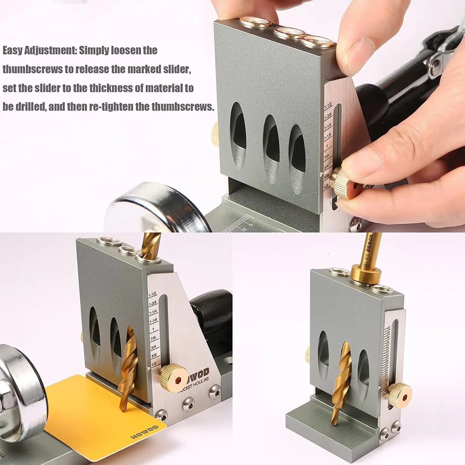 Imagem -04 - Multi Alumínio Diagonal Hole Punch Localização Pin Fixture Guia de Perfuração de Bolso Conjunto de Ferramentas de Marcenaria