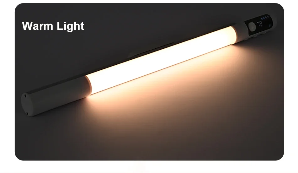 LED Digital Display Motion Sensor Night Light Type C Rechargeable Closet Light Magnetic Sensor Lamp For Cabinet Kitchen Lighting