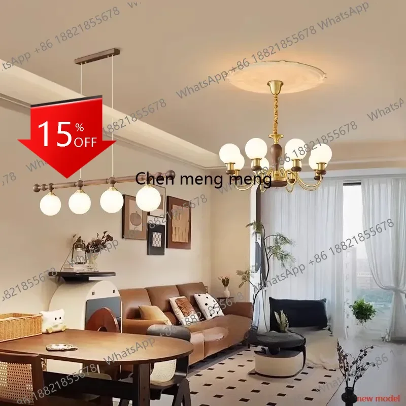 Asmt49All Copper American Middle French Vintage Living Room Pendant Light New Chinese Bedroom Light