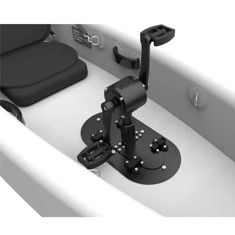 STLF420cm Foot Pedal Driven Fishing Drop Stitch air Canoe Rowing Boat Inflatable Kayak