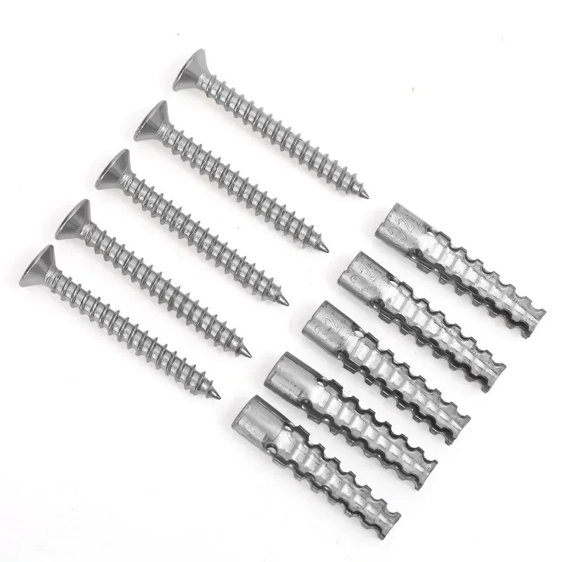 Hochleistungs Stahl Wandanker Set metallischer Expansionsrohr 6 8mm selbstschneidende Schrauben Bohrdübel für Hohlwände Schrauben und Befestigungselemente für Renovierungen Haus und Gewerbe sichere Befestigung an Gipsk – Detail 16