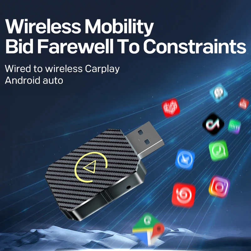 CarPlay Box Mini Android Auto Plug and Play Vehicle to Machine Interconnection Module Wired to Wireless Box Automobile Supplies