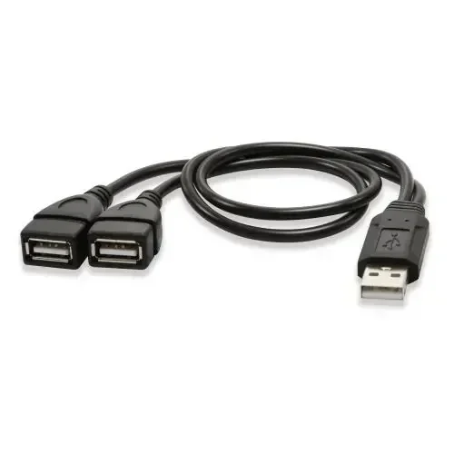 Universal USB 3.0 2.0 Male To Dual USB 3.0 Female Jack Splitter 2 Port USB Hub Data Cable Adapter Cord For Laptop Computer