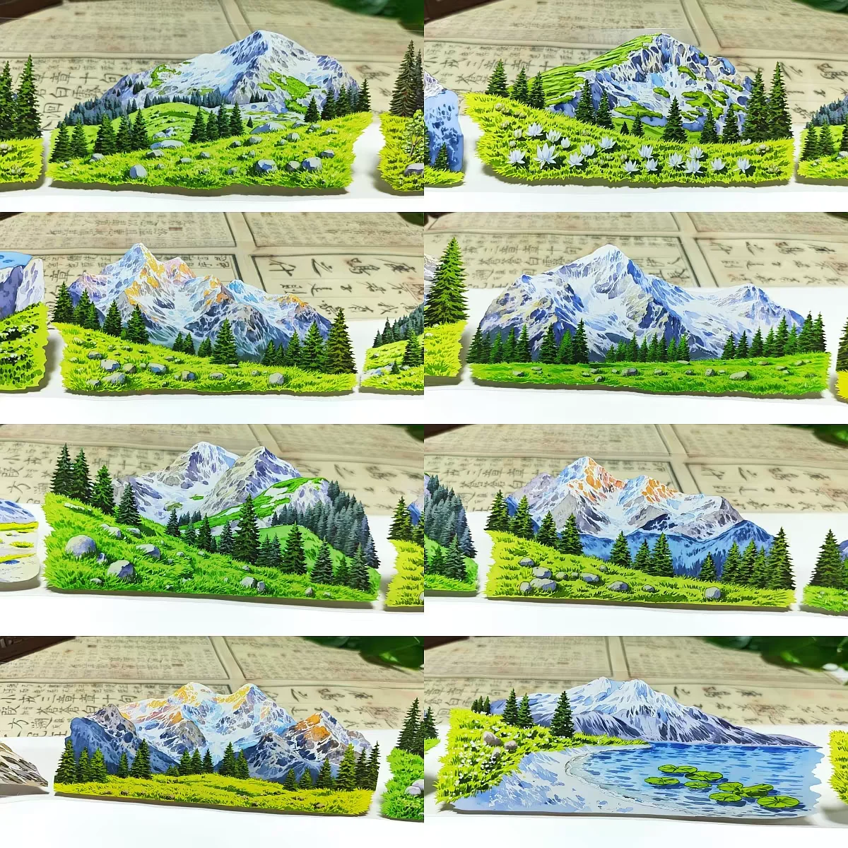 Mountain River Colorful Landscape Washi Tape Decorative Masking Tape For Kids Journal Scrapbooking DIY Craft Stationery Stickers