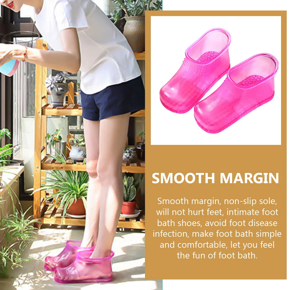 Foot Bath Shoes Bucket Soaking Spa Boots Basin Soak Washing Boot Tub Pedicure Toe Feet Slippers PVC Foot Soaking Boots