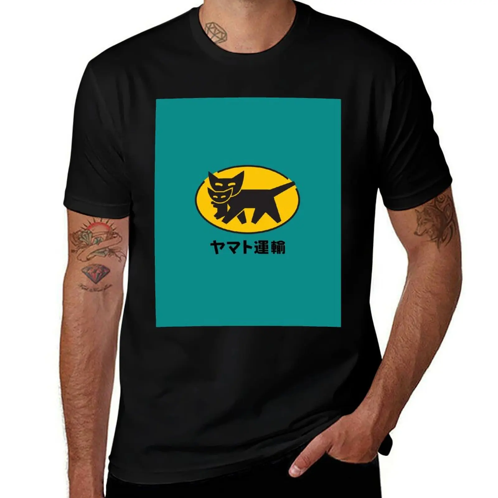 

Kuroneko T-Shirt vintage anime shirt customs street wear cotton t shirt men