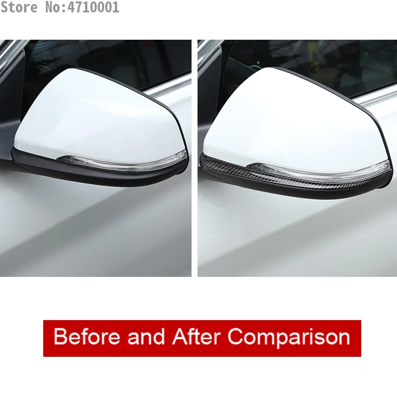 ABS Carbon Fiber For BMW X1 F48 1 2 series Active Tourer f45 f46 218i 16-19 Side Rearview Mirror Strips Trim For BMW X2 F47 - view 6