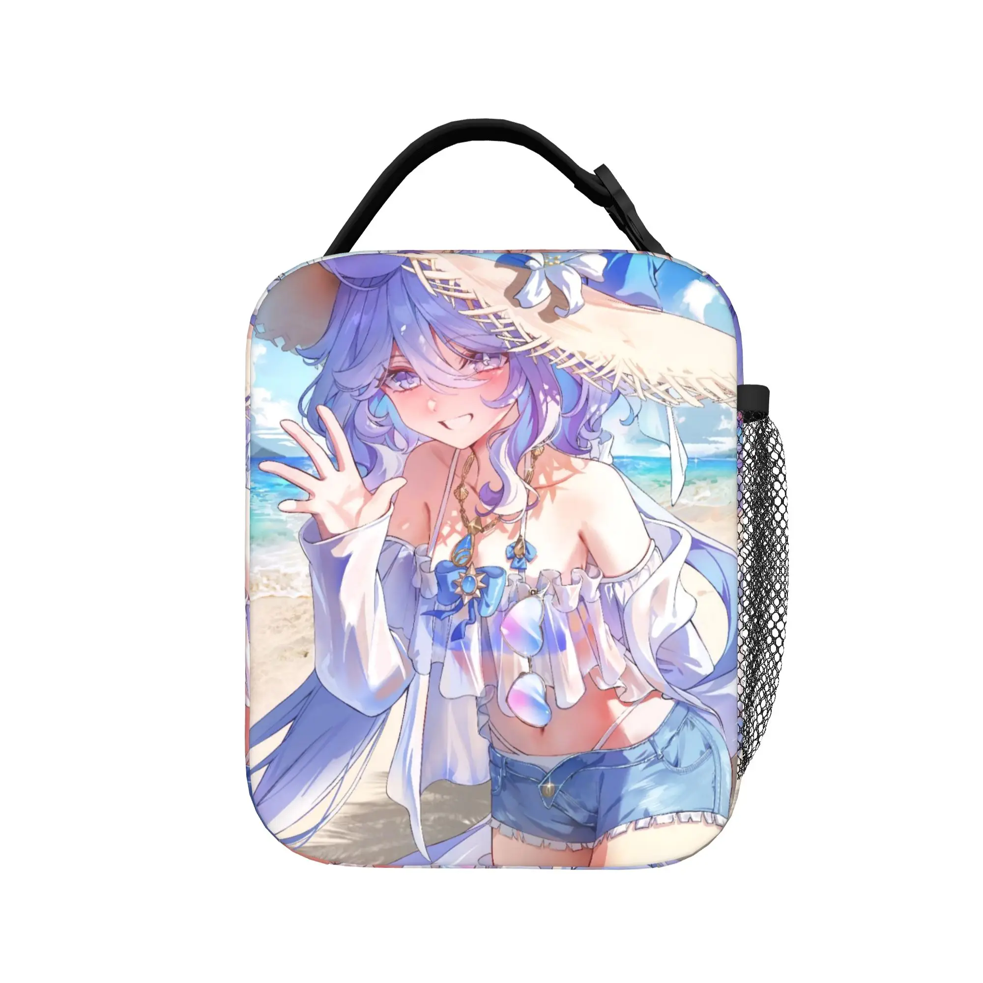 Furina Genshins Impact Thermal Insulated Lunch Bag for Picnic  Reusable Food Container Bags Thermal Cooler Lunch Box