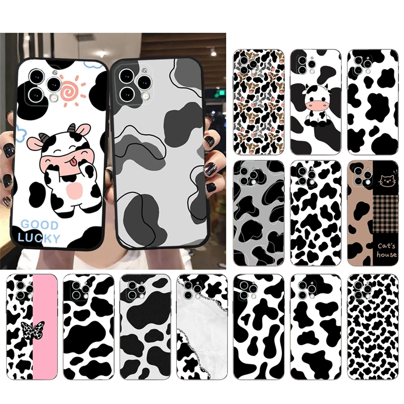 Milk Cow Print Phone Case For iphone 17 Pro Max Air 16 15 14 13 Pro Max 15 16 Pro 15Plus