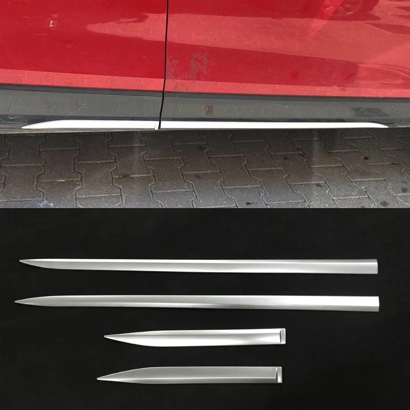 

Для Audi Q2 2017 2018 ABS матовые внешние боковые двери автомобиля литые полоски для кузова крышка отделка 4 шт. аксессуары для стайлинга автомобилей