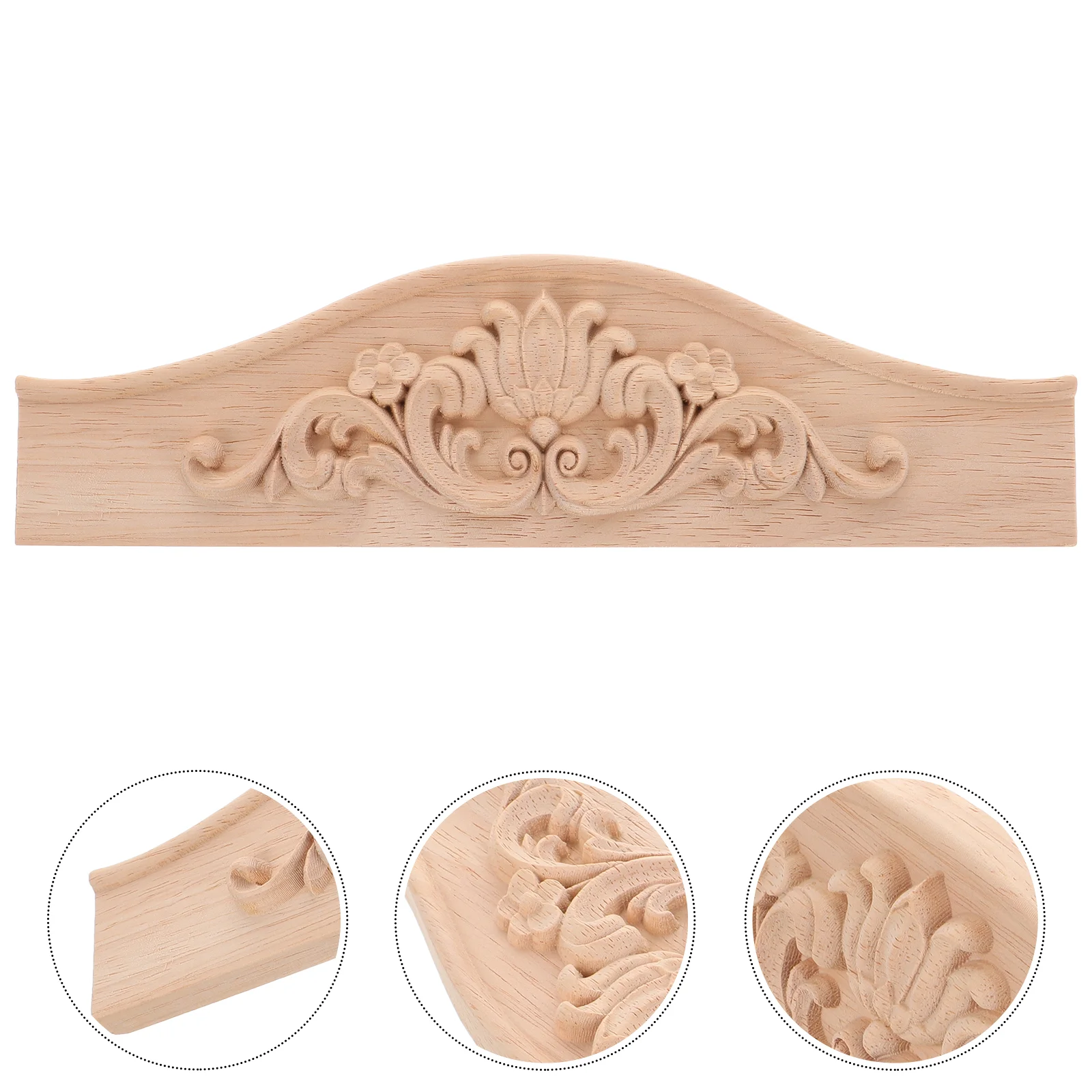 

Vases Cabinet Carved Board Appliques for Furniture Pediment over Door Decorate Wood and Onlays Beige Mother