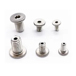 M1.6 to M10 M12 304 Stainless Steel Hollow Hole Through Air Allen Hexagon Hex Socket Ultrathin Thin Flat Wafer Head Bolt Screw