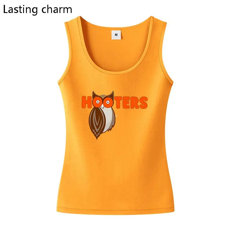 Lepel En Vork Cliparts Hooters Logo Lange Tank Top Dames Casual Custom Mouwloze Tops