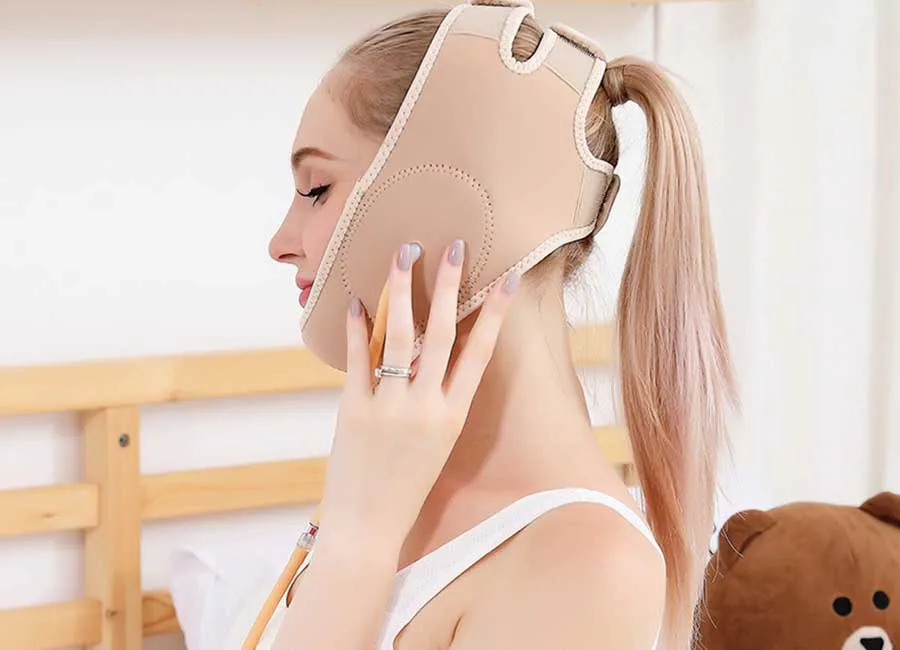 Thin face gas masks V shape pressure sleep mask paste to face is the face lift tight bandage