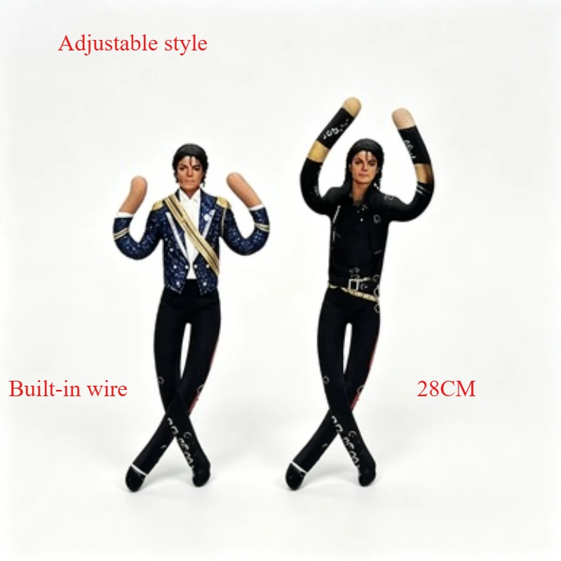 Nouvelle collection : Figurine en peluche articulée Michael Jackson pour cosplay, décoration de chambre, accessoire de déguisement, cadeau