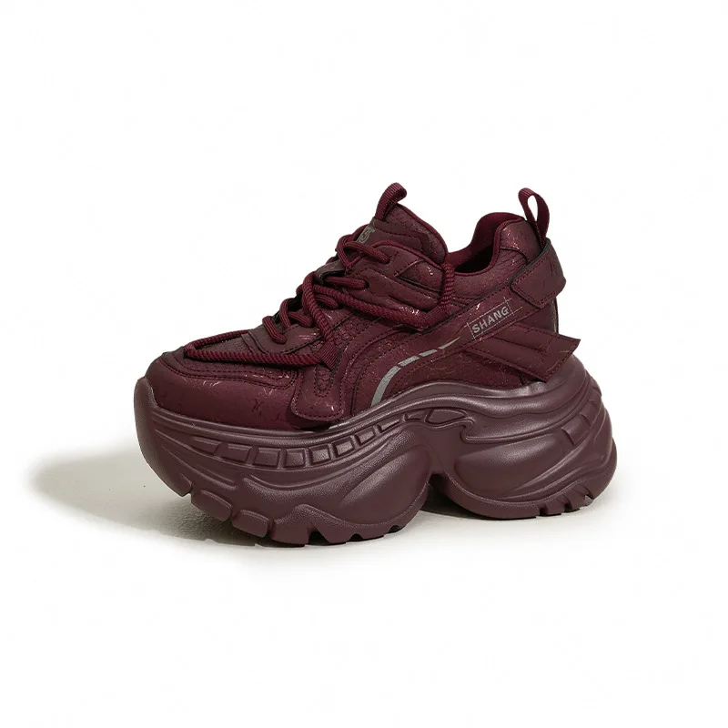 

Женская повседневная спортивная обувь с толстой подошвой, весенняя новая универсальная обувь для отдыха серого цвета, резиновая подошва