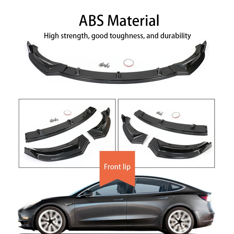 앞 범퍼 립 턱 디퓨저 바디 키트 스포일러 디플렉터 튜닝 액세서리 Tesla Model 3 2017-2023 Model Y 2021-2024 썸네일 2