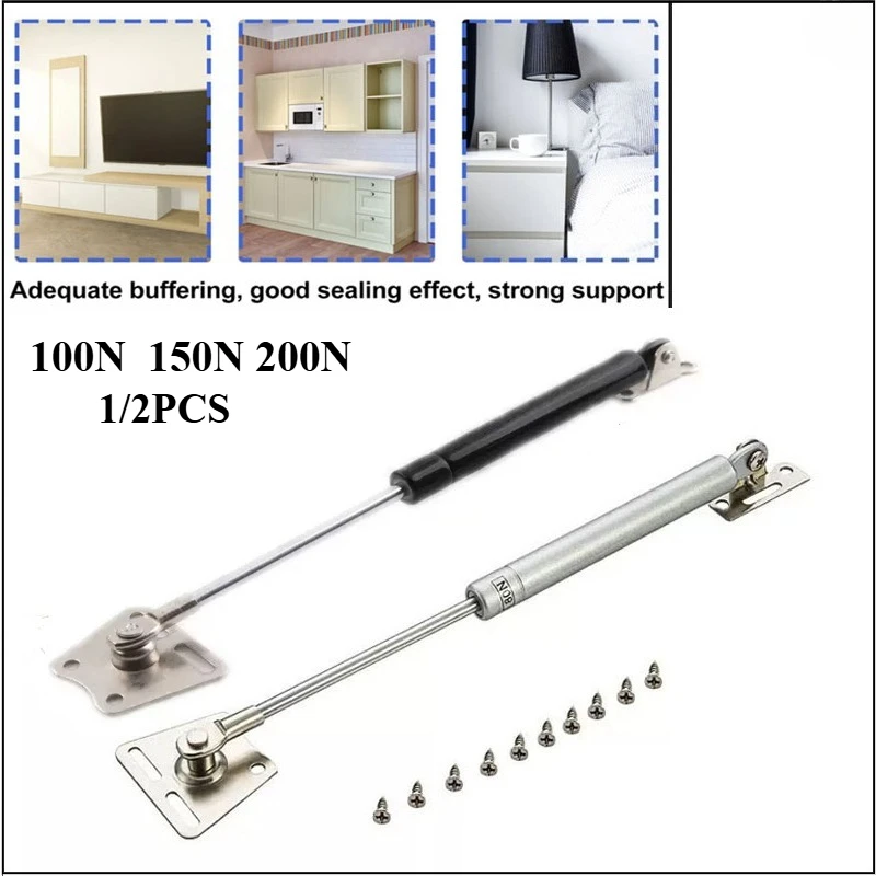 

1/2PC Furniture Hinge Kitchen Cabinet Door Lift Pneumatic Support Hydraulic Gas Spring Stay Cylinder Gas Pistons Hydraulic 100n