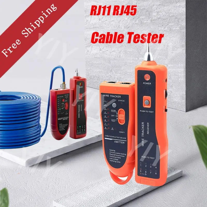 

Тестер кабеля локальной сети Cat5 Cat6 RJ45 UTP STP, детектор, линейный детектор, трекер телефонного провода, трассировщик, диагностика тона, набор инструментов