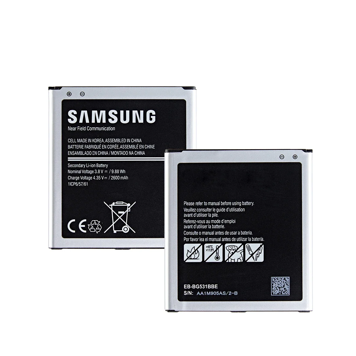 Brand New EB-BG531BBE EB-BG530CBE Battery 2600mAh For Samsung Galaxy Grand Prime J3 2016 j2 prime G5308W G530 G531F