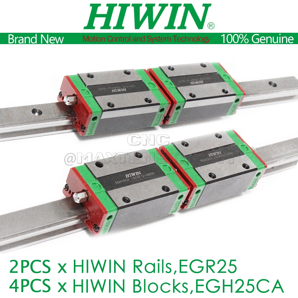 Original HIWIN EGR25 Linear Rail Guide 280 300 500 640 700 800 900 1000mm Railway EGH25CA Carriage Block ZA Preload New Router