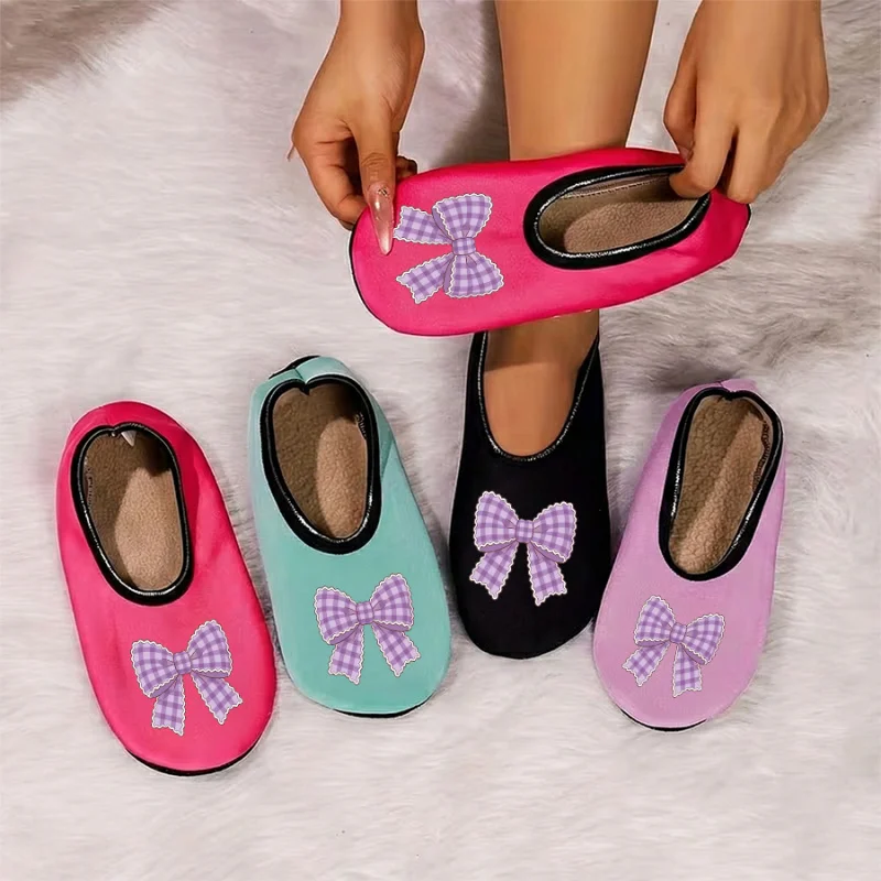 

Four season wearable couple cartoon bird print with thin velvet lining, breathable, high elasticity, anti slip floor slippers