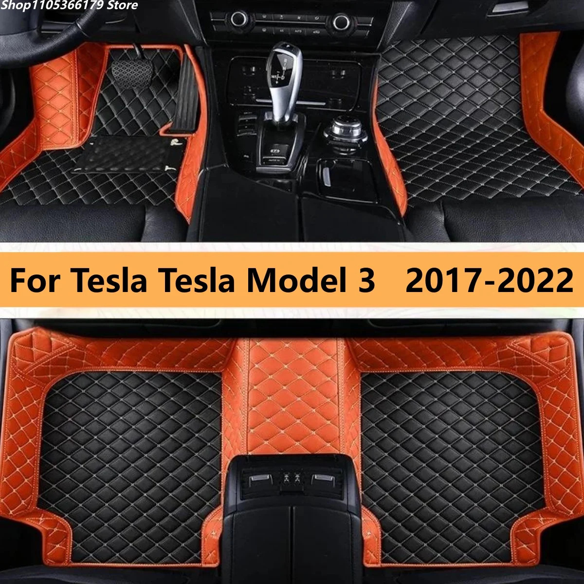 

ustom Car Floor Mats Fit For Tesla Tesla Model 3 2017 2018 2019 2020 2021 2022 Automotive Leather Foot Carpet Pads