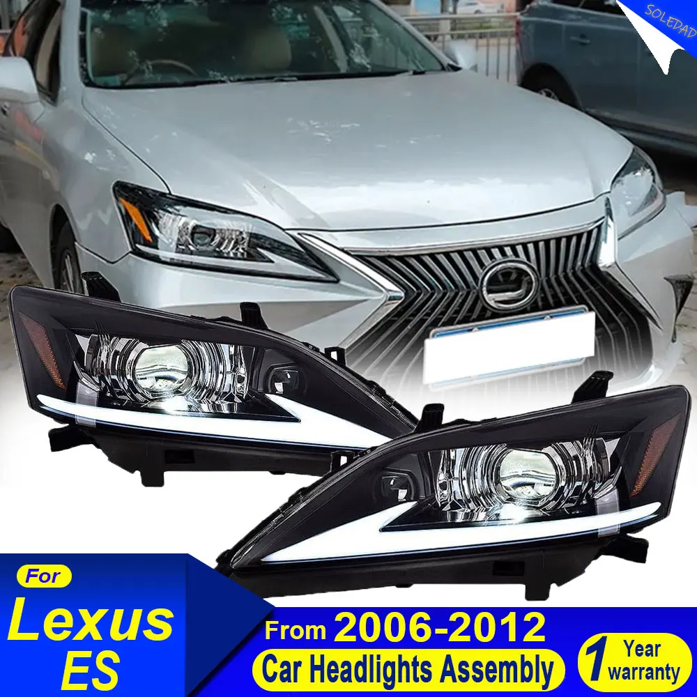 Car Headlights For LEXUS ES ES350 ES240 2006 2007 2008 2009 2010 2011 2012 Upgrade Head Lamp Dynamic Signal Front light Assembly