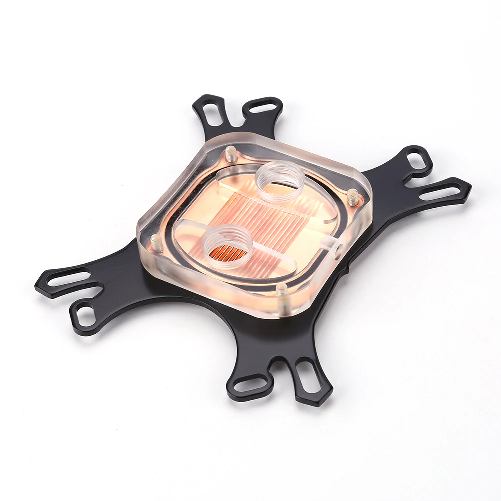 Enfriador de cobre de bloque de refrigeración por agua Universal para LGA 775/1150/1155/1156/1366 AM3 AM2 enfriador de CPU de cobre disipador de calor de CPU de ordenador