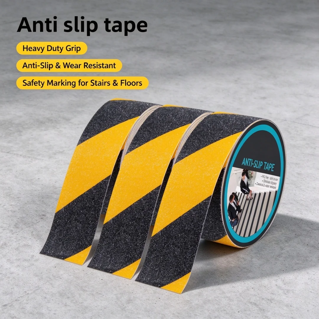 Anti slip tape, heavy-duty grip tape, suitable for peelable adhesion on ramps and stairs, high friction surface, cutting fit