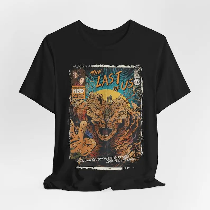 Aesthetic The Last of Us Vintage Halloween Horror Movie Streetwear Graphic Unisex Short Sleeve T-Shirt