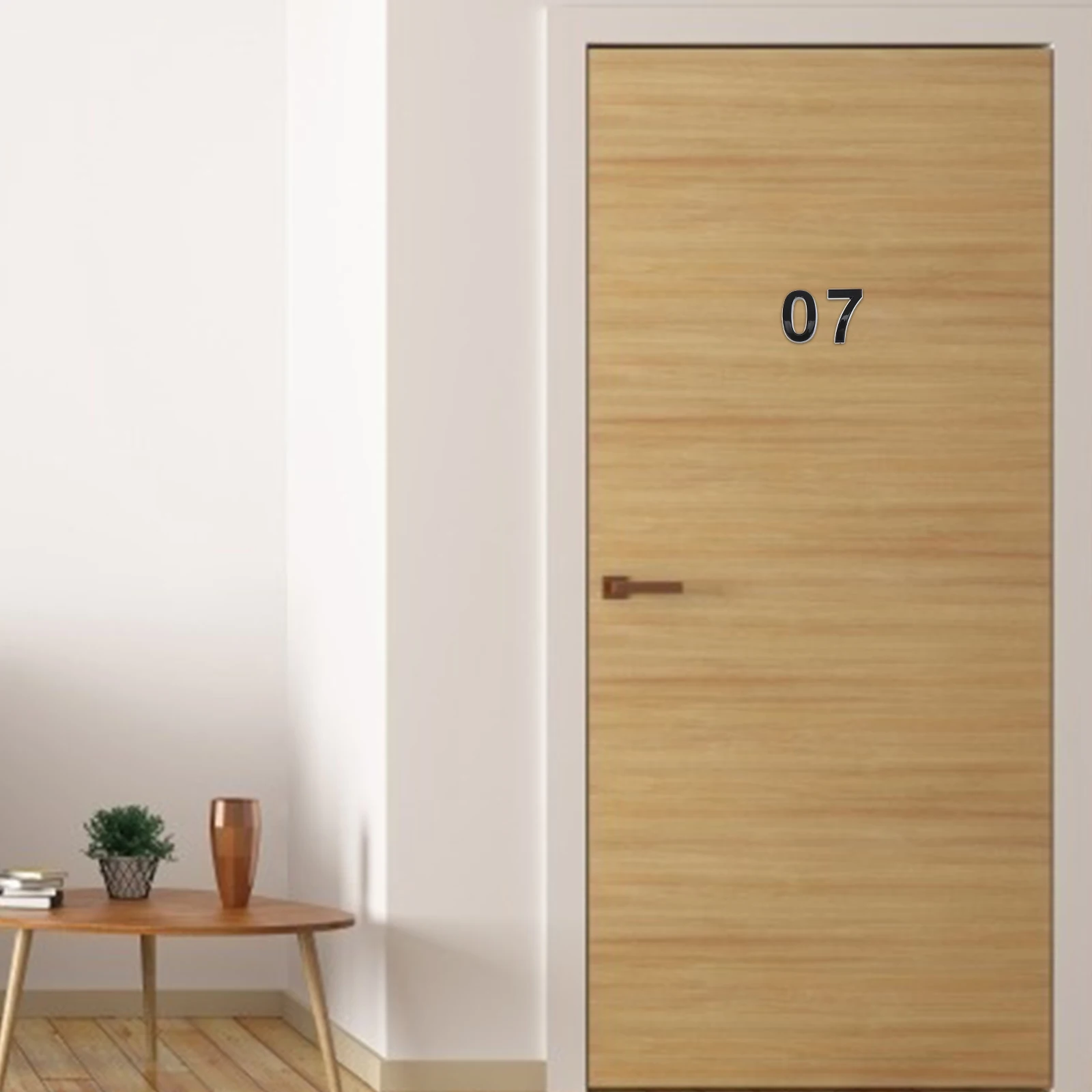 

10pcs Self-Adhesive Door Numbers Replaceable House Mailbox Numbers Durable Abs Install Room Identifier Apartment