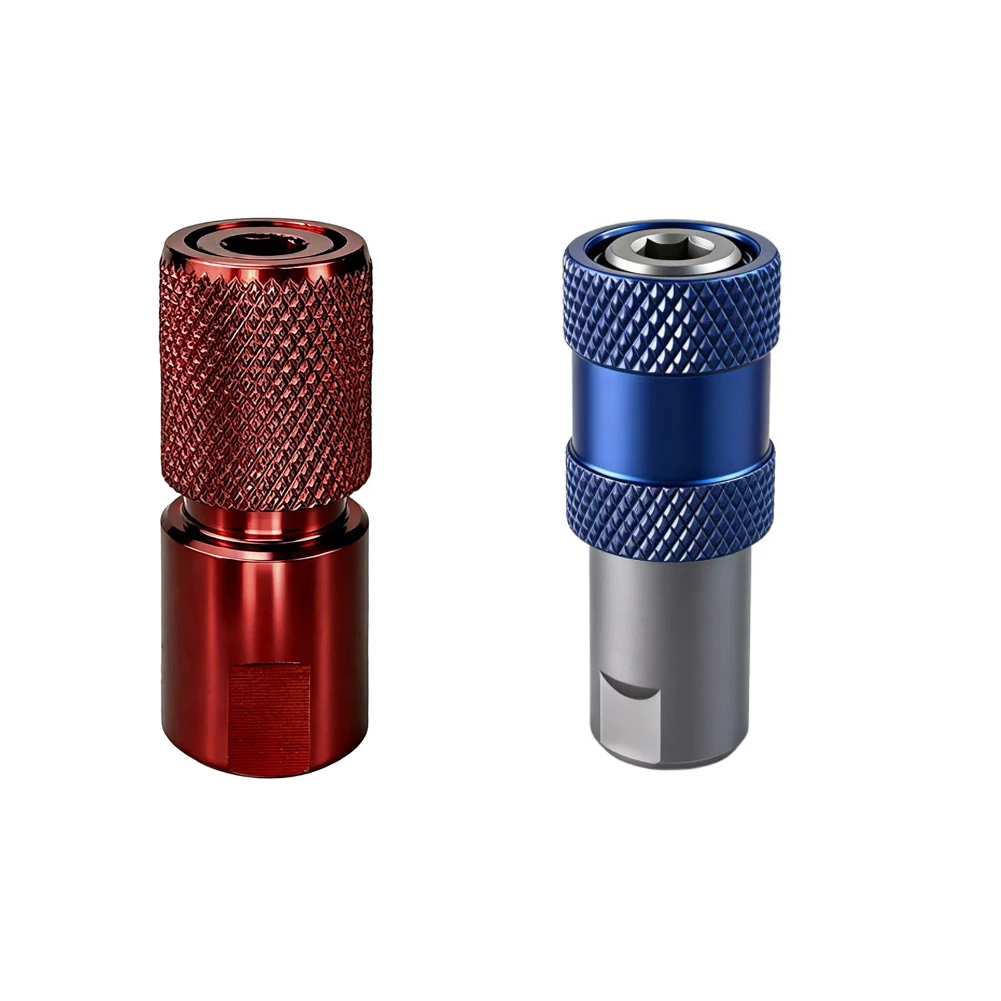 6.35mm Internal Hex Adapter For Thread Angle Grinder 100 Type Power Tool Conversion Connector Red Blue Drill Chuck