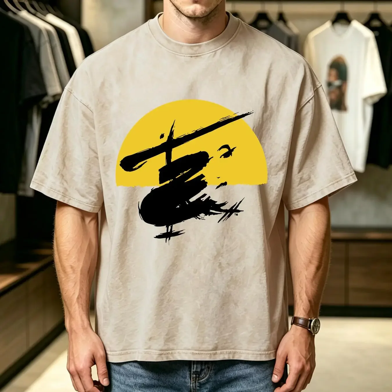 washed T Shirt Vintage Miss Saigon Broadway Musical Original Production 1988 Size XL long or short sleeves vintage Washed