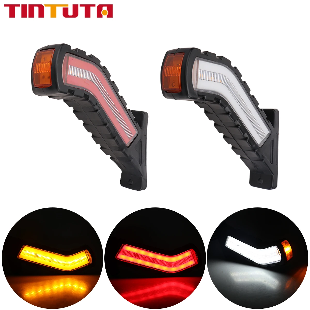 

12-24V 2pcs Side Marker Lights Warning Rear Tail Light car External Lights Trailer Truck Lorry indicator lamp Trailer Van Pickup