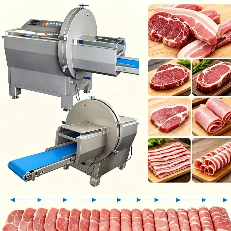 Meat Slicer Automatic Commercial High Speed Horizontal Cutter Sausage Cheese Steak Bacon Ham Slicer Customized