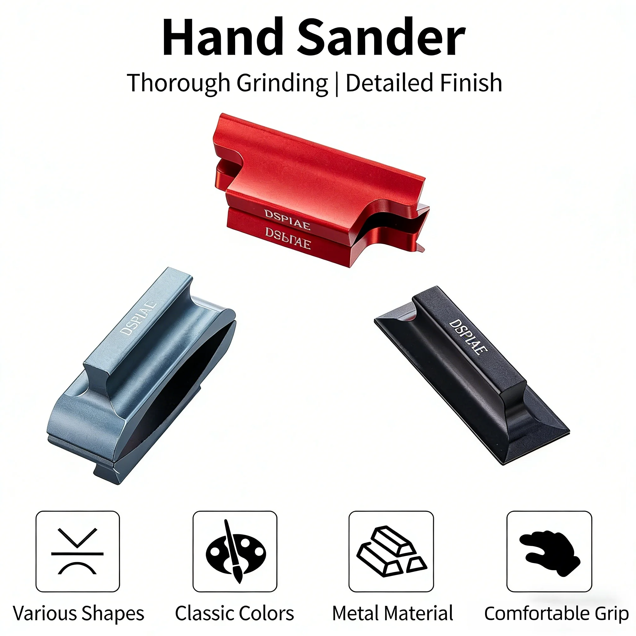 

Красная изогнутая шлифовальная доска DSPIAE - краски и инструменты для моделирования # AS-25CPRD