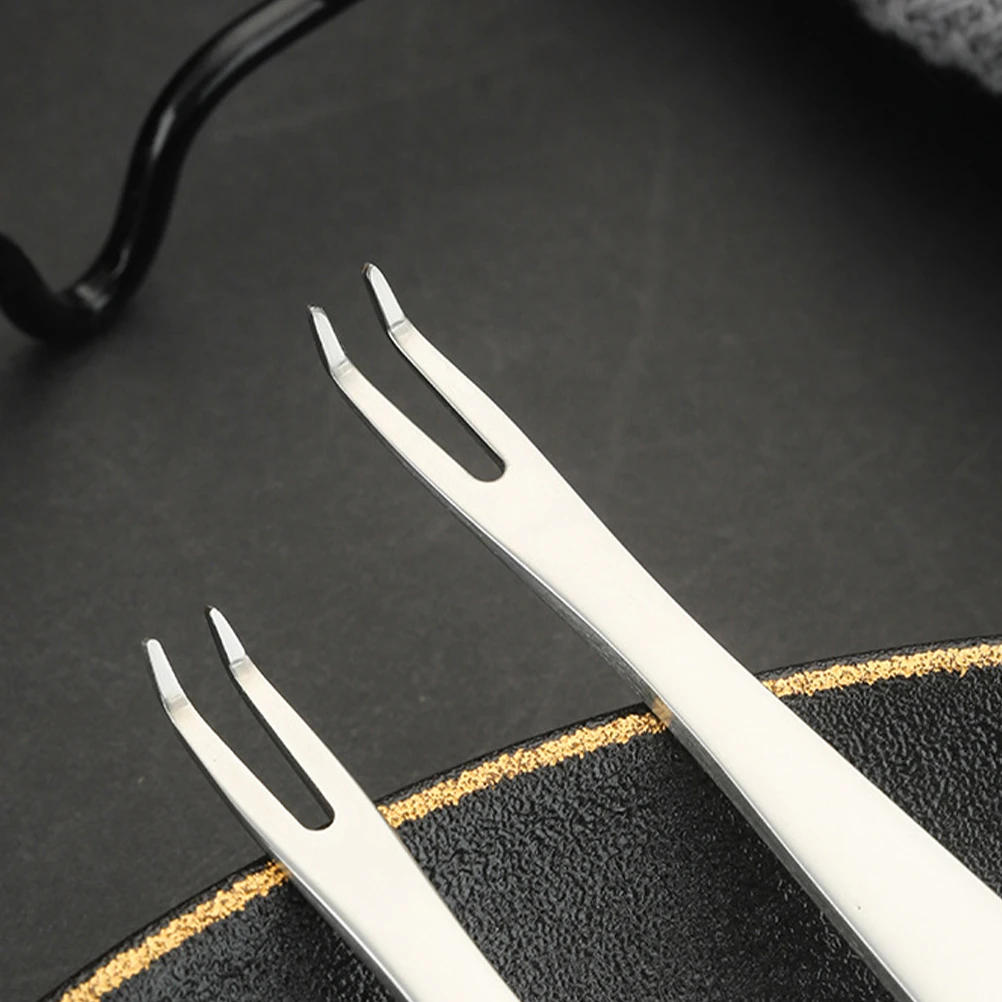 

2Pcs Crab Forks Stainless Steel Eating Tools Multifunctional Kitchen Gadgets Seafood Fork Picks Premium Quality Gifts