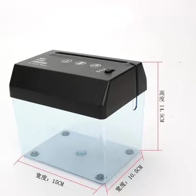 mini USB plastics  Paper Shredder, 8 sheet (A4) Micro cut 3x9mm,Light Duty Shredding machine for Home & Office