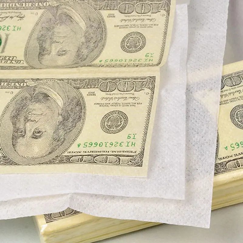 9 unids/set creativo 100 dólares servilletas de dinero papel inodoro baño suministros para fiestas