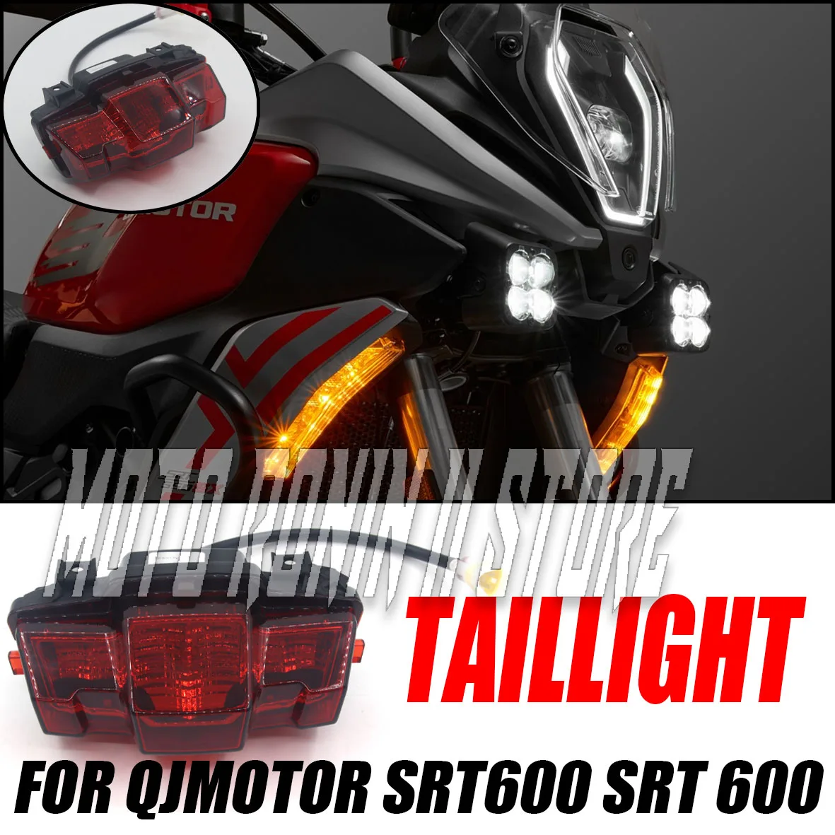 Exclusive QJMOTOR New Rear Taillight Assembly for SRT600 Motorcycle Accessories Suitable for QJMOTOR SRT 600