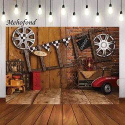 Mehofond Photography Background Garage Car Repair Mechanic Child Birthday Party Cake Smash Portrait Decor Backdrop Photo Studio