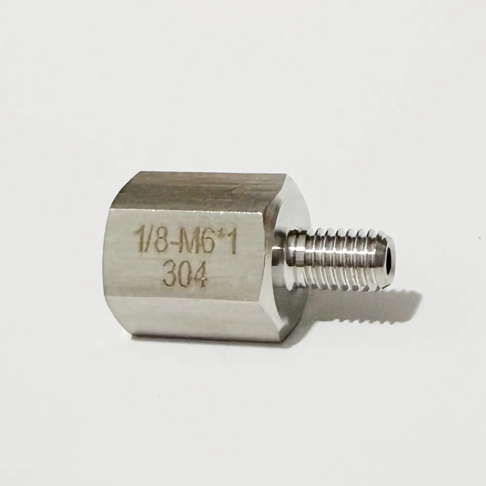 1/8" BSPP Female To M6 M8 M16 M20 1/8" 1/4" 3/8" 1/2" NPT BSP Male 304 Stainless Steel High Pressure Pipe Fitting Connector - view 4