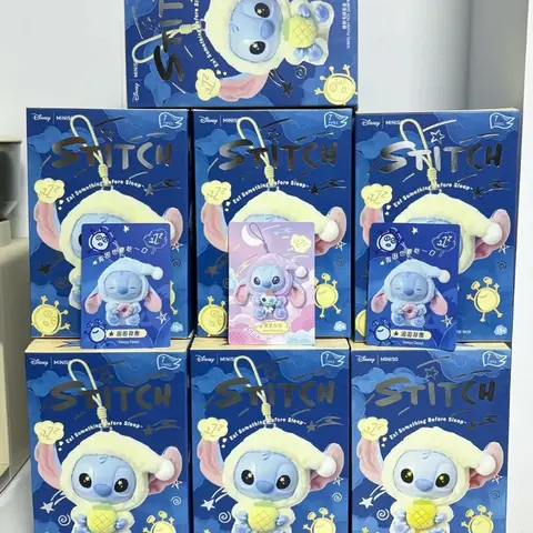 2025 HOT New Stitch Eat Some Thing Before Sleep Series Vinyl Blind Box Bag Pendant Cute Plush Doll Mystery Box Toy SurpriseGifts
