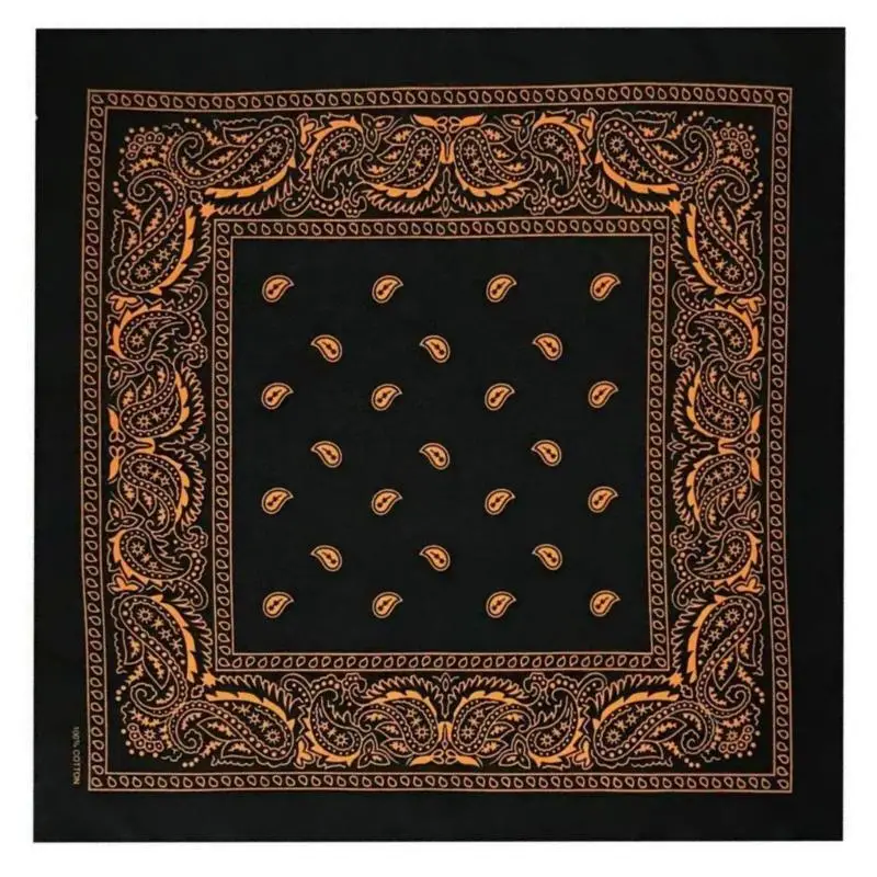 39BD Digital Flower Print Headscarf Dance Bandanas Cycling Headcover Cotton Kerchief