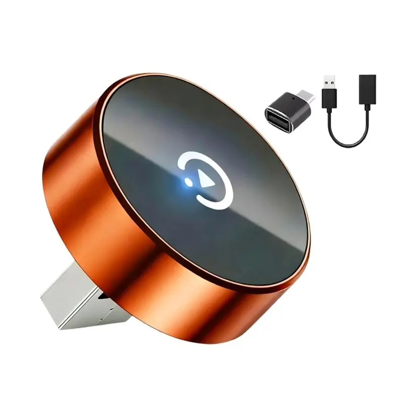 A98M Plug& Play 2 In 1 Wireless Carplay Android Auto Adapter, Fast Auto Reconnect, Converts Wired To Wireless For Car