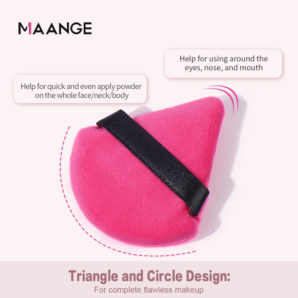 3/5/6 szt. Trójkątny puszek do sypkiego puderu w płynie kosmetyczny miękki pluszowy puszek do makijażu podkład do makijażu Puff narzędzie do makijażu