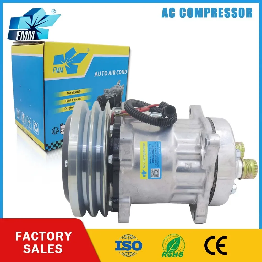

FMM 24V SD7H15HD Air Conditioning AC Compressor for McCormick Truck 2001 2002 2003 2004 1990760C2 86992613
