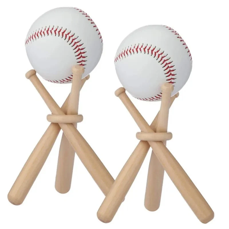 Wooden Baseball Holder Mini Baseball Bat Display Stand Golf Tennis Ball Support Bracket Beisbol Softball Baseball Accessories