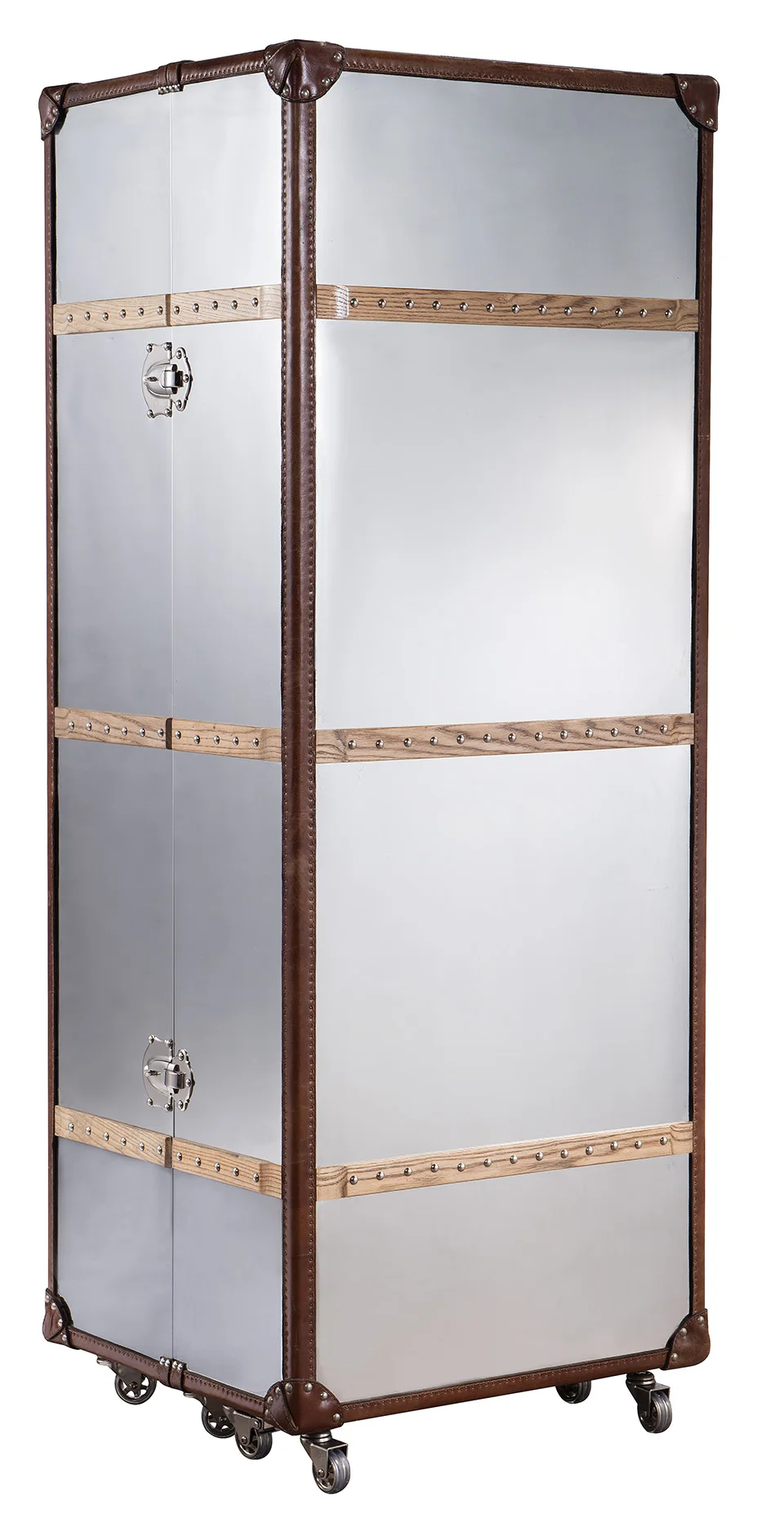 Portable Vintage Baijiu Steamer Luggage Bar Cabinet Pilot Aluminum Beverage Household Wine Cabinet